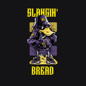 Slangin' Bread! Gangster Street Duck Peddling Bread, Drug Dealin, Corner, Gang, 90s, Retro inspired Design Design