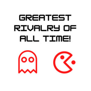 Arcade, Gaming, Greatest Rivalry of All time, Gamer, Pacman, Retro, 90s Theme Tee Design