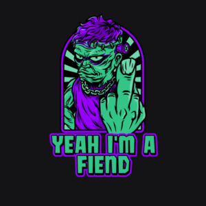 Yeah I'm a Fiend! Street Frankenstein, Halloween, Pumpkin, Street Theme Design