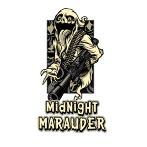 Midnight Marauder! Crazy Murderous Street Ghost, Halloween Theme  Design