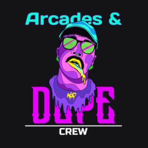 Acid Drip 2! Arcades and Dope Crew, Retro Gangster Psychedelic Swag Graphic Design
