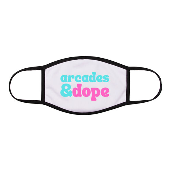 Arcades and Dope, Retro Gaming and Street Inspired Fitted Mask Thumbnail